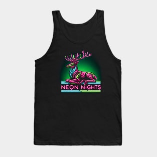 Neon Nights Reindeer Tank Top